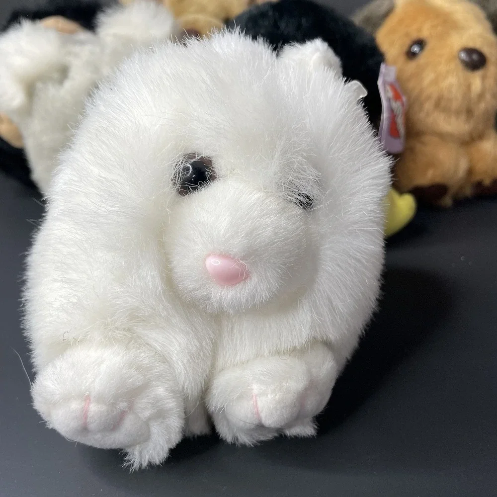 Puffkins Vintage Lot of 6 Animals Plush 1994‎ Swibco Koala Turkey Cat Dog Monkey